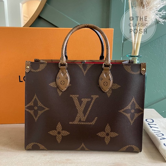 ❌SOLD❌EUC Louis Vuitton  OTG On the Go MM Monogram Reverse Bag Tote - Picture 2 of 15